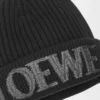 LOEWE mössa i ull Svart
