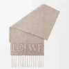 LOEWE-scarf i alpacka- och ullblandning Beige/Ecru