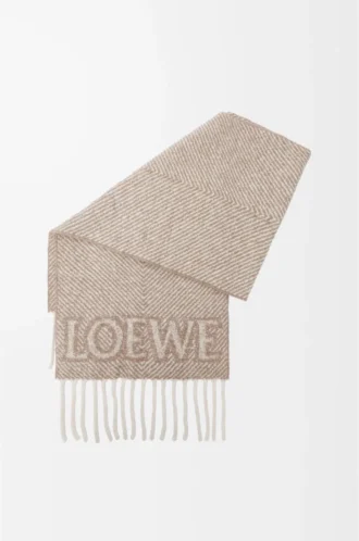 LOEWE-scarf i alpacka- och ullblandning Beige/Ecru LOEWE-scarf i alpacka- och ullblandning Beige/Ecru
