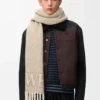 LOEWE-scarf i alpacka- och ullblandning Beige/Ecru