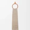 LOEWE-scarf i alpacka- och ullblandning Beige/Ecru