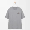 Löst sittande T-shirt i bomull Grå melange Löst sittande T-shirt i bomull Grå melange
