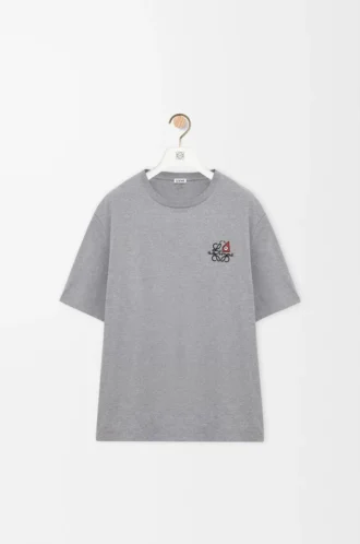 Löst sittande T-shirt i bomull Grå melange