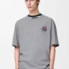 Löst sittande T-shirt i bomull Grå melange Löst sittande T-shirt i bomull Grå melange