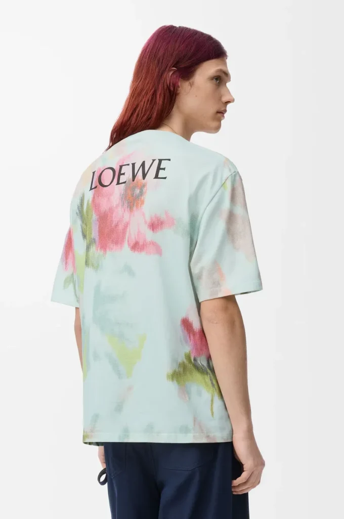 Löst sittande T-shirt i bomull Ljusblå/Flerfärgad