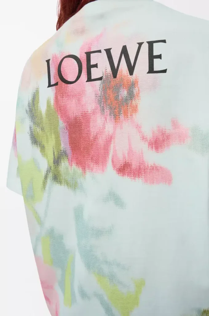Löst sittande T-shirt i bomull Ljusblå/Flerfärgad