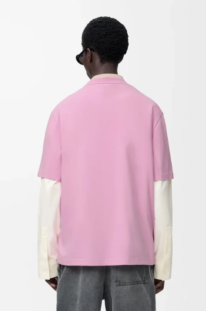 Löst sittande T-shirt i bomull Rosa Löst sittande T-shirt i bomull Rosa
