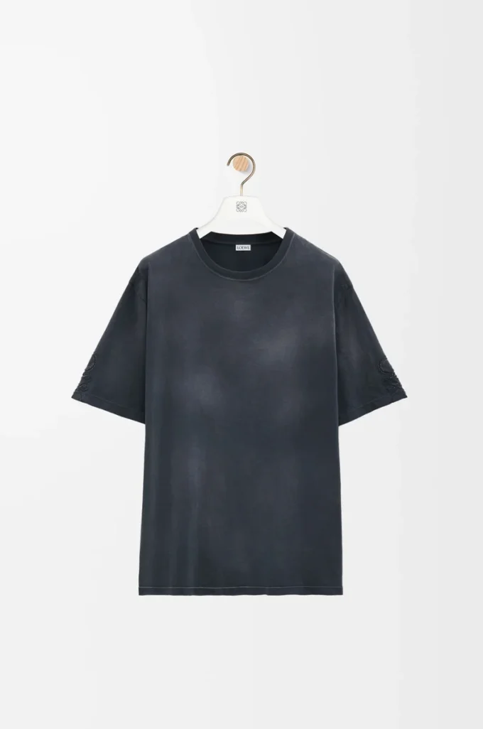 Löst sittande T-shirt i bomull Svart Löst sittande T-shirt i bomull Svart