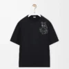 Löst sittande T-shirt i bomull Svart Löst sittande T-shirt i bomull Svart