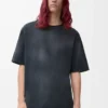 Löst sittande T-shirt i bomull Svart Löst sittande T-shirt i bomull Svart