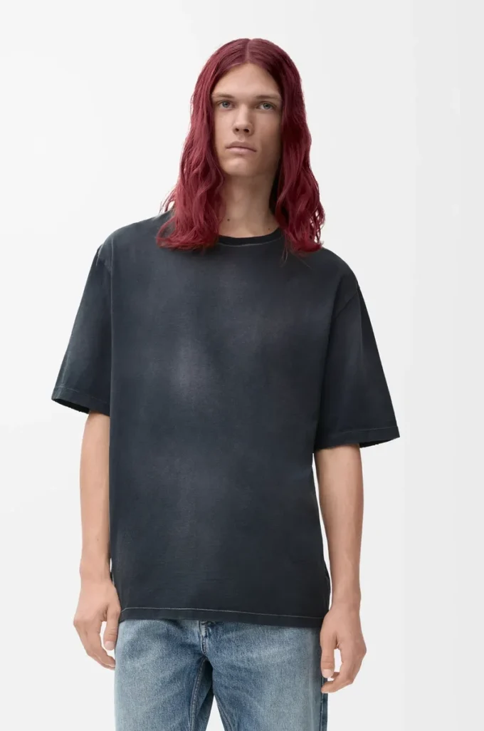 Löst sittande T-shirt i bomull Svart Löst sittande T-shirt i bomull Svart
