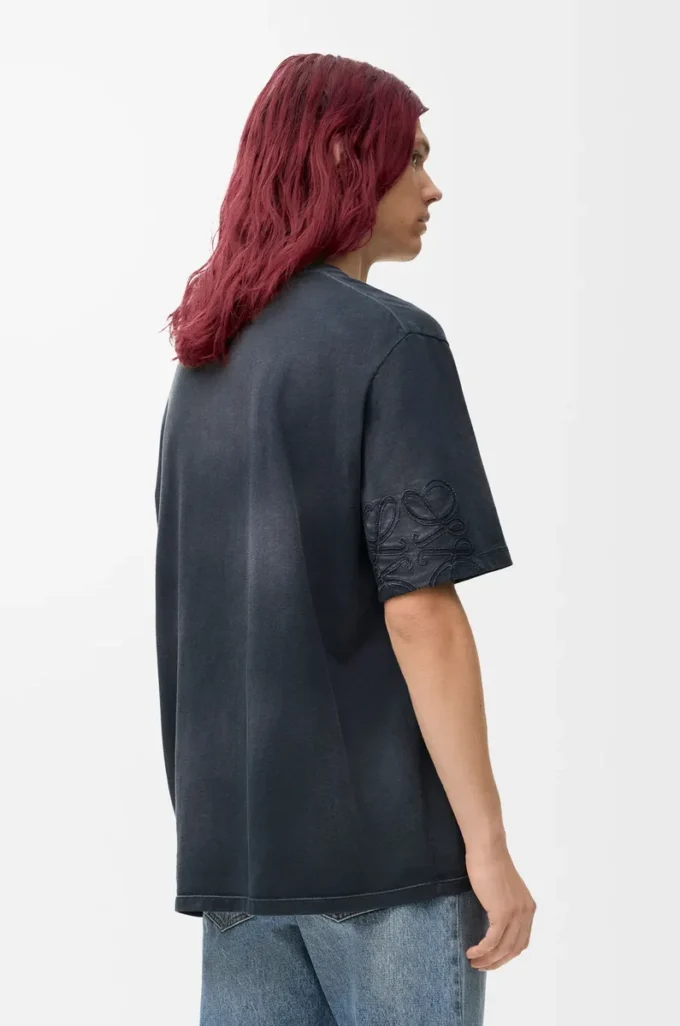 Löst sittande T-shirt i bomull Svart Löst sittande T-shirt i bomull Svart