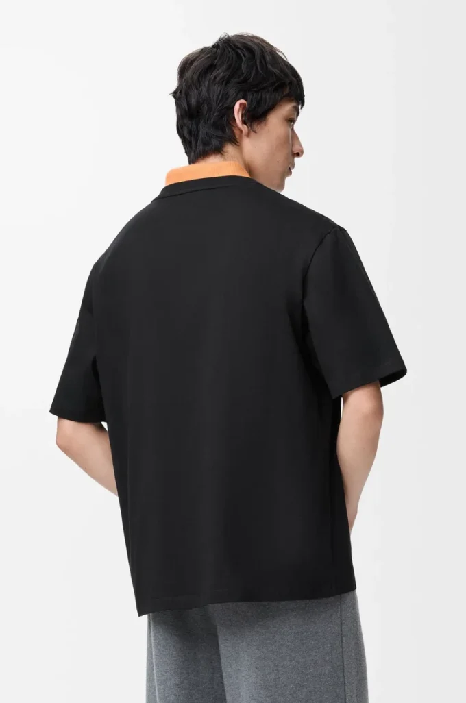 Löst sittande T-shirt i bomull Svart Löst sittande T-shirt i bomull Svart