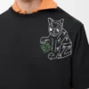 Löst sittande T-shirt i bomull Svart Löst sittande T-shirt i bomull Svart