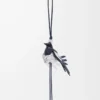 Magpie-berlock i klassiskt kalvskinn Svart/Silver