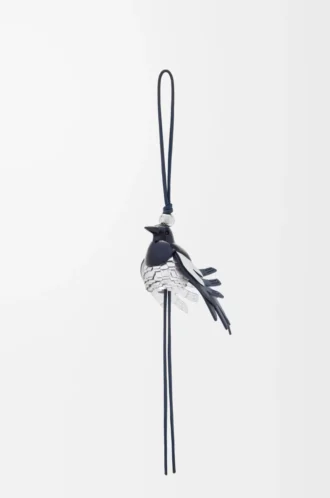 Magpie-berlock i klassiskt kalvskinn Svart/Silver