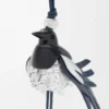 Magpie-berlock i klassiskt kalvskinn Svart/Silver