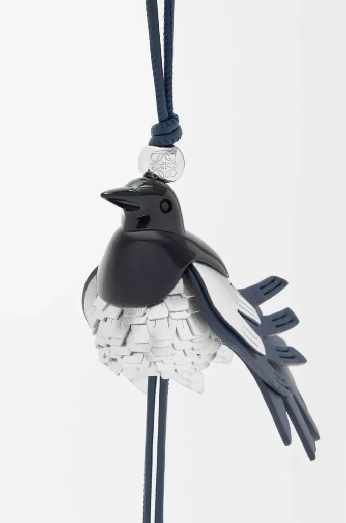 Magpie-berlock i klassiskt kalvskinn Svart/Silver