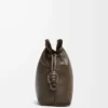Medium Flamenco-clutch i nappa kalvskinn Chocolate