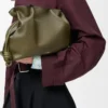 Medium Flamenco-clutch i nappa kalvskinn Dark Khaki Medium Flamenco-clutch i nappa kalvskinn Dark Khaki