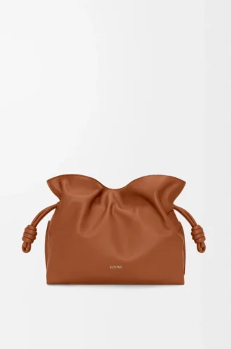 Medium Flamenco-clutch i nappa kalvskinn Ekorre