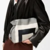 Medium Flamenco-clutch i nappa-kalvskinn Grey/Light Ghost Medium Flamenco-clutch i nappa-kalvskinn Grey/Light Ghost