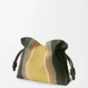 Medium Flamenco-clutch Landscape i nappa-kalvskinn Bottle Green/Ochre Medium Flamenco-clutch Landscape i nappa-kalvskinn Bottle Green/Ochre