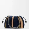Medium Flamenco-handväska i jacquardstickad multicolor Deep Navy Medium Flamenco-handväska i jacquardstickad multicolor Deep Navy