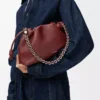 Medium Flamenco-väska i finkornigt kalvskinn Mahogny Medium Flamenco-väska i finkornigt kalvskinn Mahogny