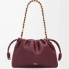 Medium Flamenco-väska i mjukt nappa-lammskinn Dark Burgundy Medium Flamenco-väska i mjukt nappa-lammskinn Dark Burgundy