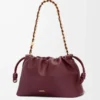 Medium Flamenco-väska i mjukt nappa-lammskinn Dark Burgundy Medium Flamenco-väska i mjukt nappa-lammskinn Dark Burgundy