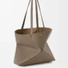 Medium horisontell Puzzle Fold-väska i mjukt kornat kalvskinn Taupe Medium horisontell Puzzle Fold-väska i mjukt kornat kalvskinn Taupe