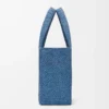 Medium LOEWE Font-väska i raffia Ljusblå Medium LOEWE Font-väska i raffia Ljusblå