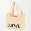 Medium LOEWE Font-väska i raffia, naturfärgad Medium LOEWE Font-väska i raffia, naturfärgad