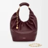 Medium Squeeze-väska i mjukt nappa-lammskinn, mörk burgundy Medium Squeeze-väska i mjukt nappa-lammskinn, mörk burgundy