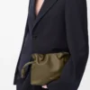 Mini Flamenco-clutch i nappa kalvskinn Dark Khaki Mini Flamenco-clutch i nappa kalvskinn Dark Khaki