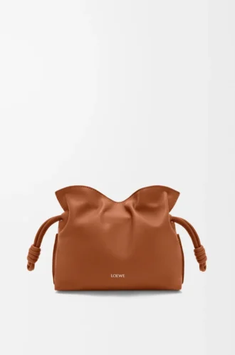 Mini Flamenco-clutch i nappa kalvskinn Squirrel