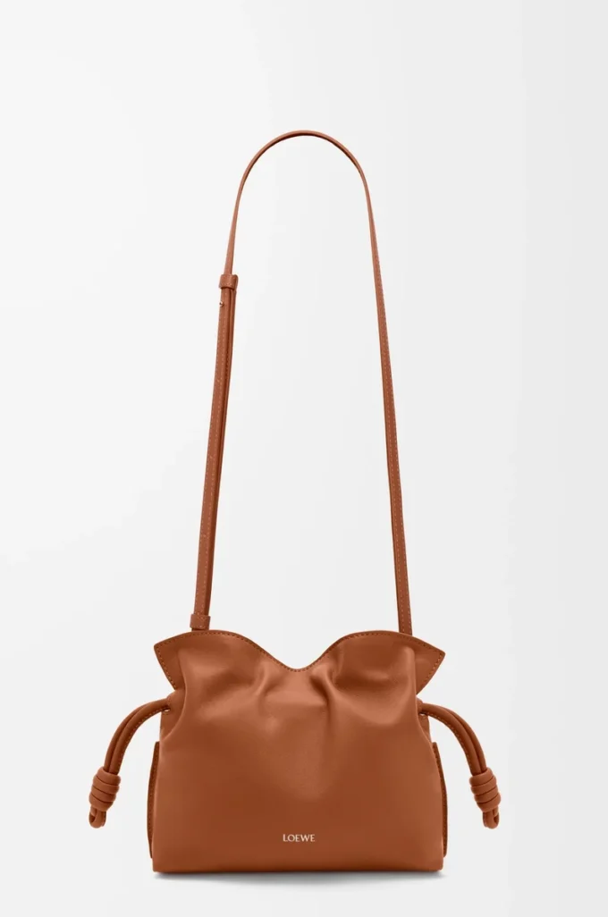Mini Flamenco-clutch i nappa kalvskinn Squirrel