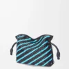 Mini Flamenco-clutch i nappa-lammskinn Dark Ink/Sky Blue Mini Flamenco-clutch i nappa-lammskinn Dark Ink/Sky Blue