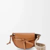 Mini Gate Dual-väska i mjukt kalvskinn och jacquard Tan Mini Gate Dual-väska i mjukt kalvskinn och jacquard Tan