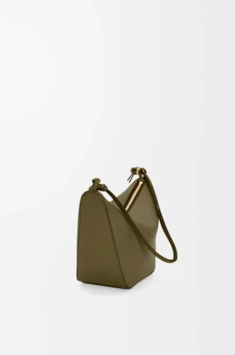 Mini Hammock hobo i klassiskt kalvskinn Dark Khaki