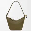 Mini Hammock hobo i klassiskt kalvskinn Dark Khaki Mini Hammock hobo i klassiskt kalvskinn Dark Khaki