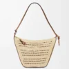 Mini Hammock Hobo i raffia och kalvskinn Tan/Natur Mini Hammock Hobo i raffia och kalvskinn Tan/Natur