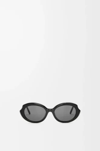 Mini Oval Slim solglasögon Black Mini Oval Slim solglasögon Black