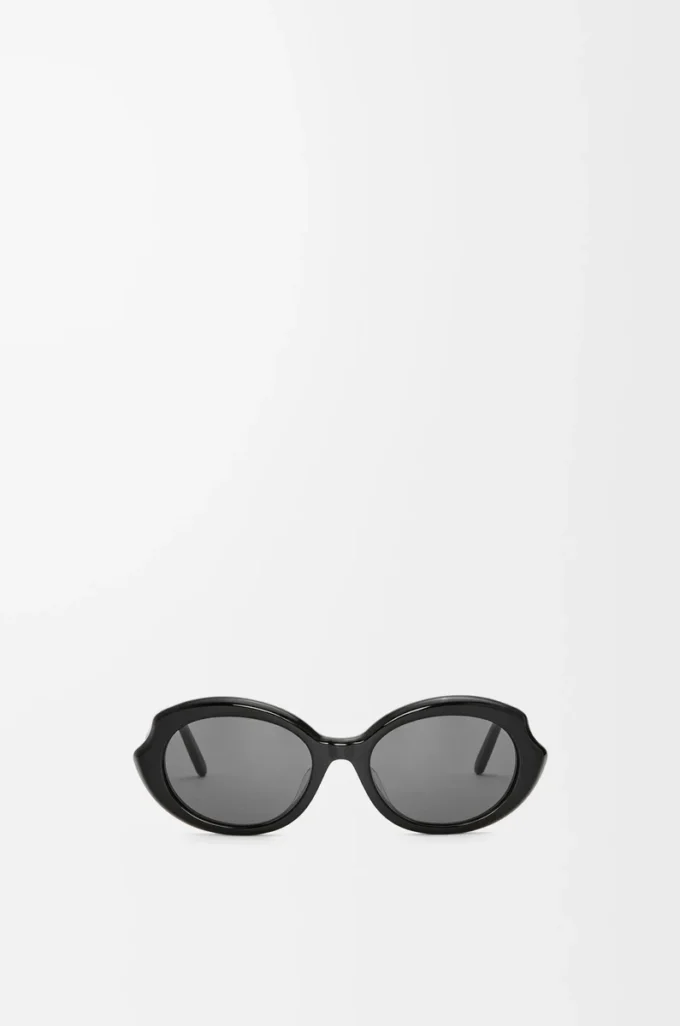 Mini Oval Slim solglasögon Black Mini Oval Slim solglasögon Black
