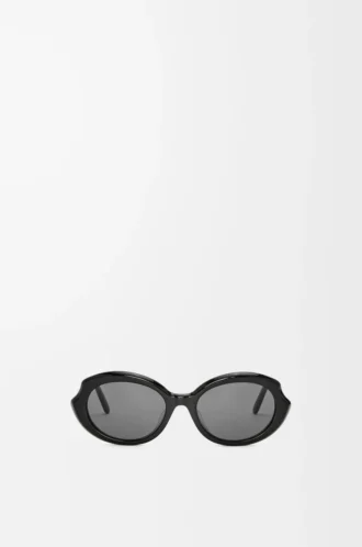 Mini Oval Slim solglasögon Black Mini Oval Slim solglasögon Black