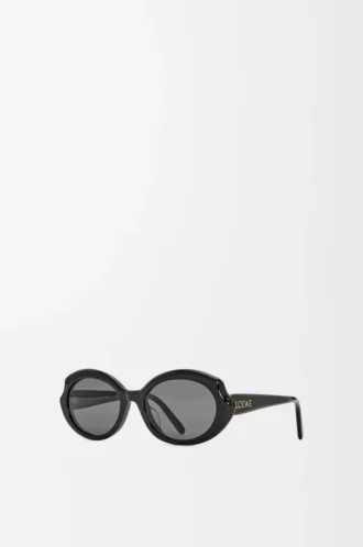 Mini Oval Slim solglasögon Black Mini Oval Slim solglasögon Black