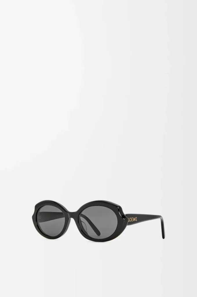 Mini Oval Slim solglasögon Black Mini Oval Slim solglasögon Black