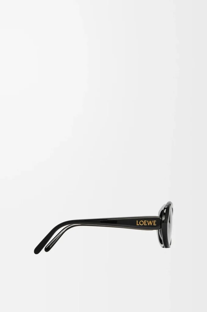 Mini Oval Slim solglasögon Black Mini Oval Slim solglasögon Black