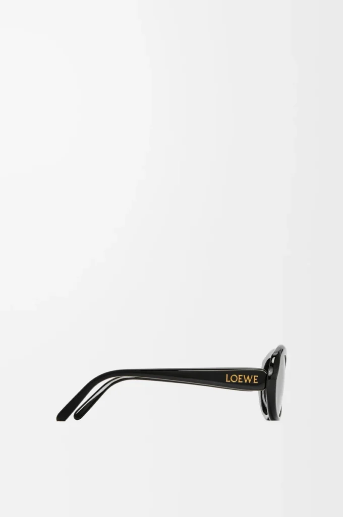 Mini Oval Slim solglasögon Black Mini Oval Slim solglasögon Black